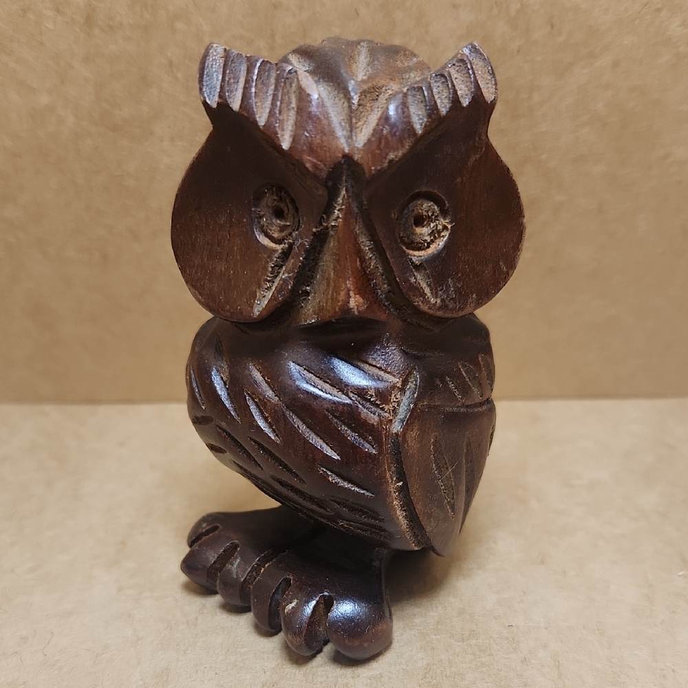 ***SALE 3 for $20*** Handcrafted Wooden Owl Figurine